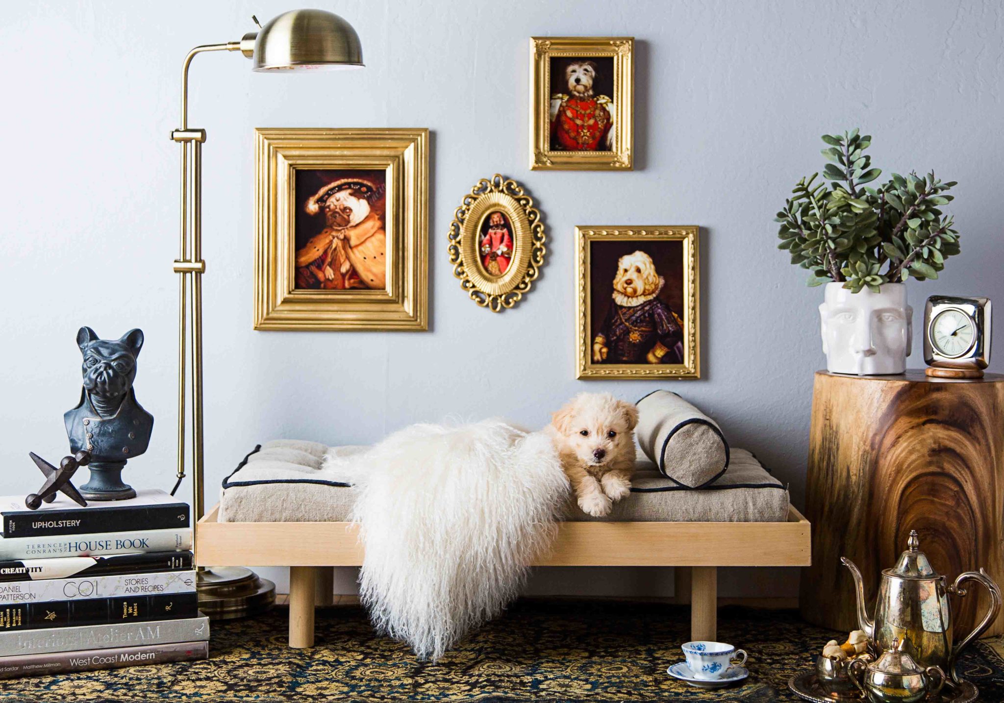 Extraordinary dog nook with all the glamour