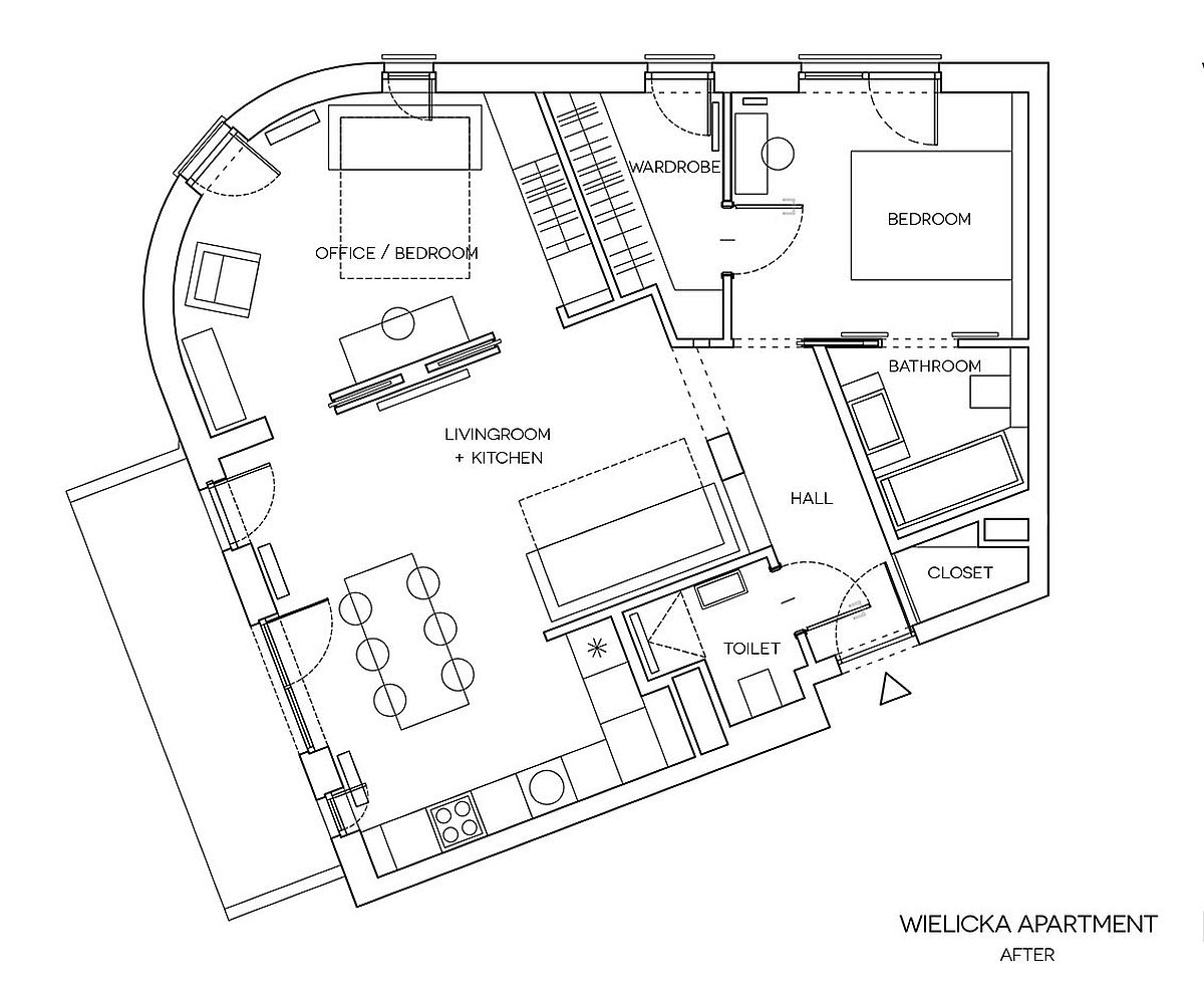 Floor-plan-of-renovated-apartment-in-Krakow