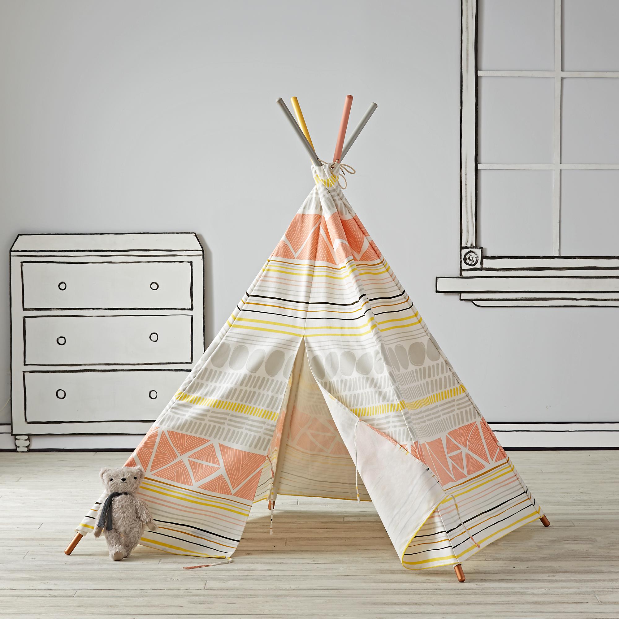 Gorgeous Teepee brings geo pattern to the kids' room