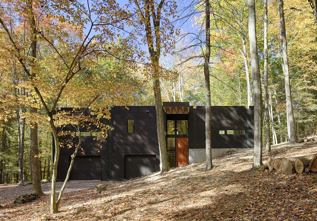 Gorgeous cedar siding allows the TinkerBox to stand out visually