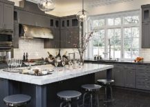 Gorgeous-modern-kitchen-in-charcoal-gray-and-white-217x155