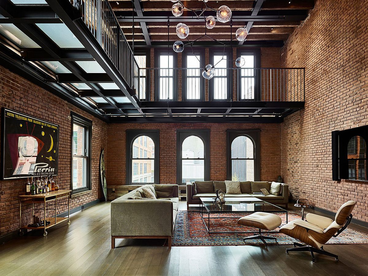 Industrial style penthouse in TriBeCa