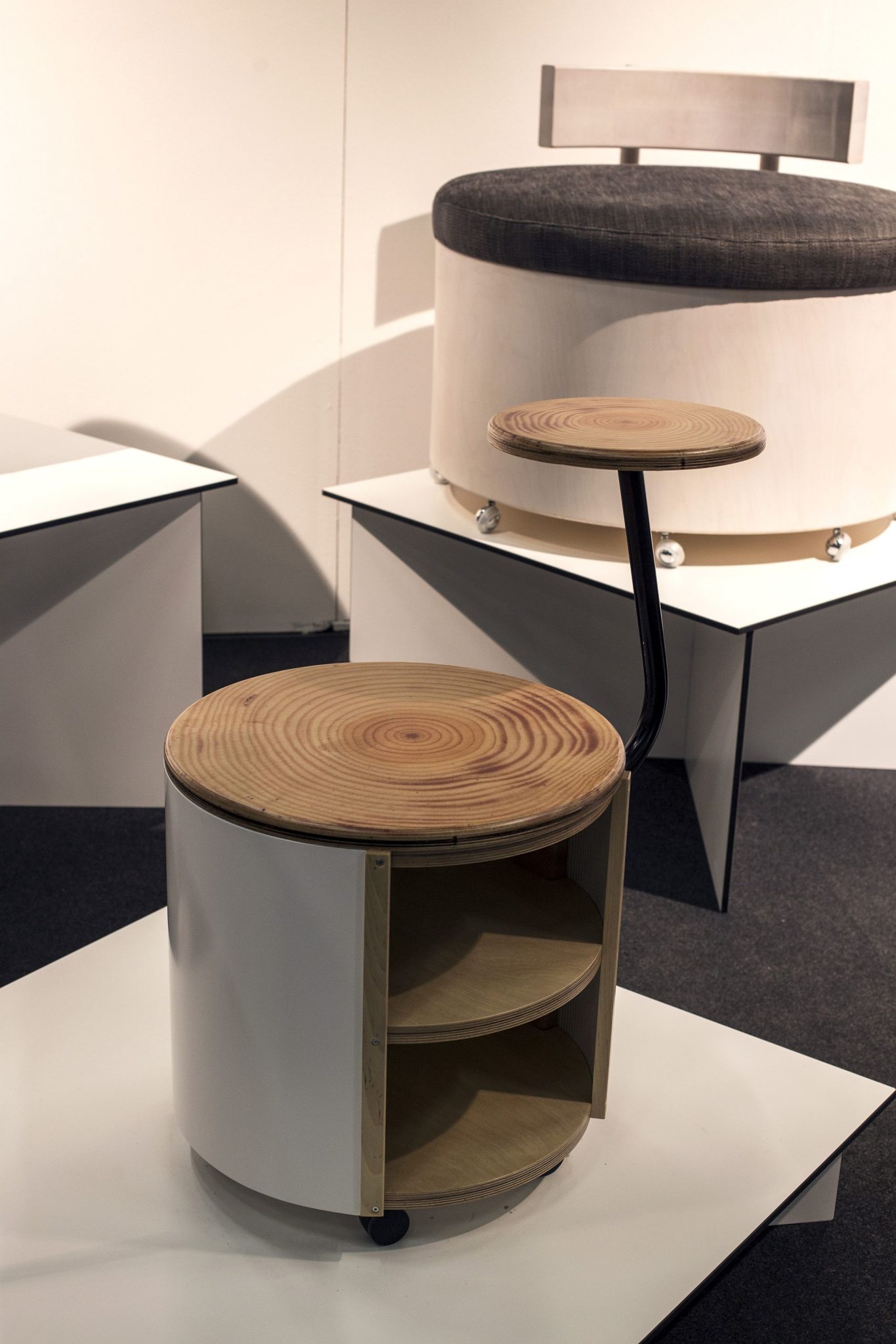 Modular bedside tables on wheels from Design Rookie