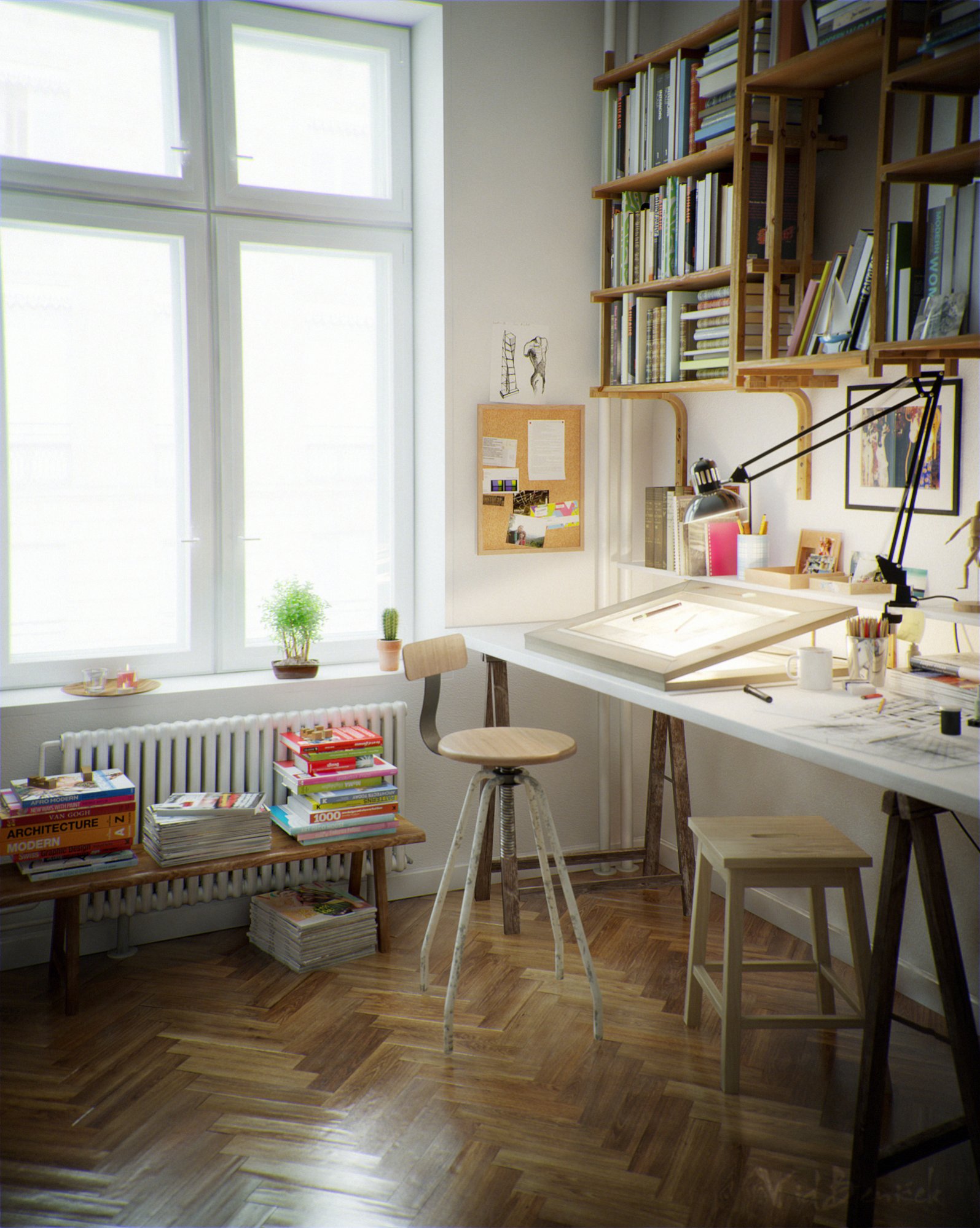 30 Creative Beautiful Home  Art  Studio  Ideas