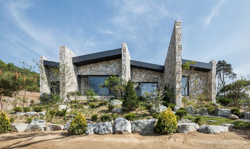 The Layers: Serene Rustic Retreat with Stone Walls Blends into the Landscape