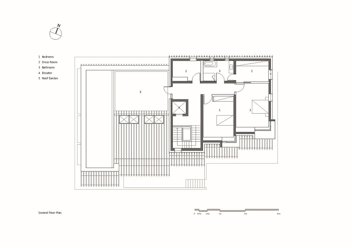 Second Level Plan of the Deep House