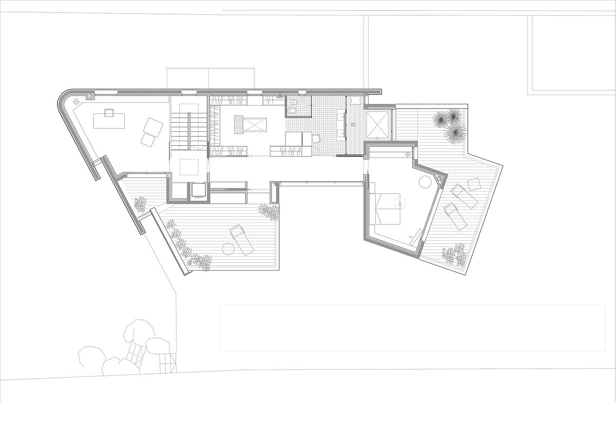 Second level plan of House in Pedralbes