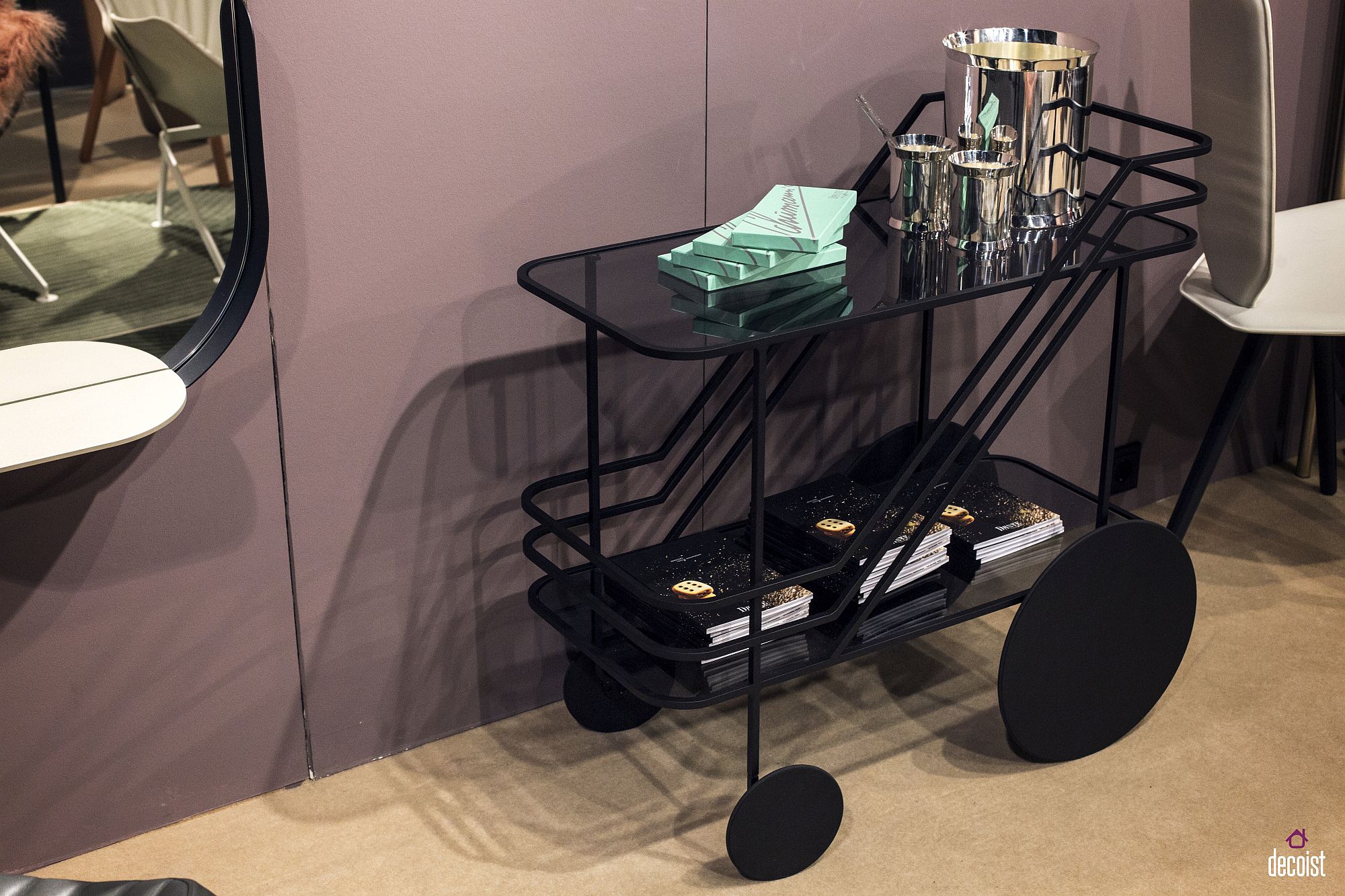 Simple and striking design of Come as You Are Bar Cart