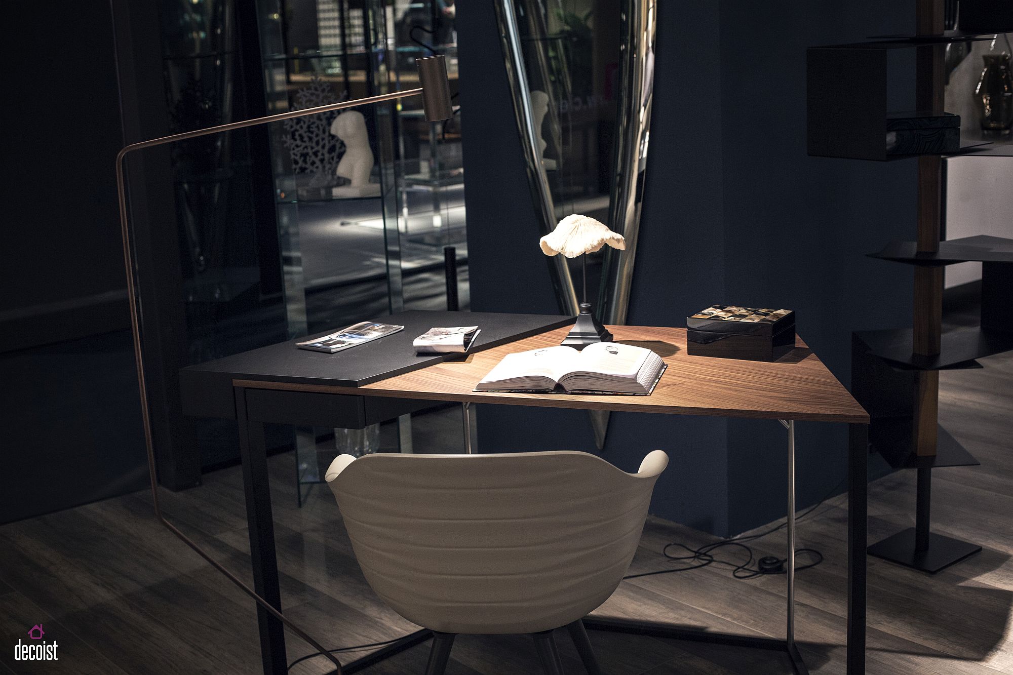 Small writing desk with comfy chair can serve you in more ways than one