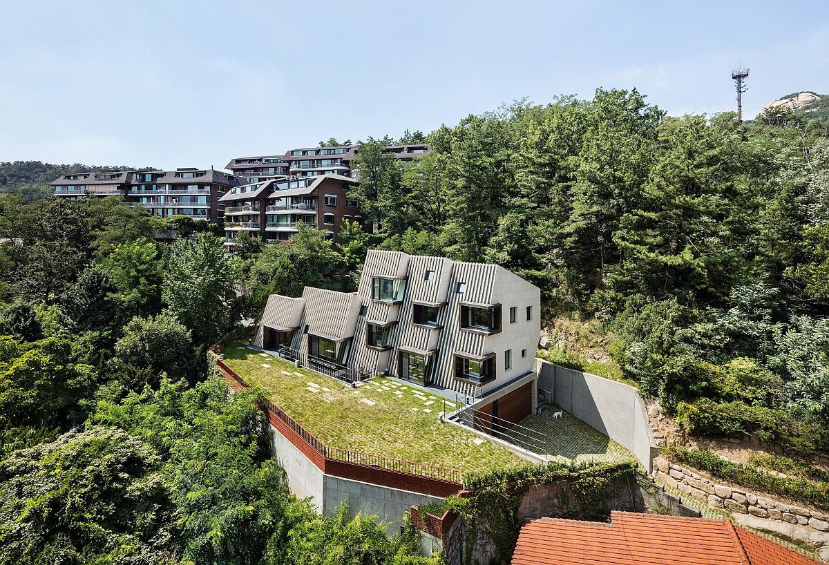 Stunning view of the creative South Korean home from above