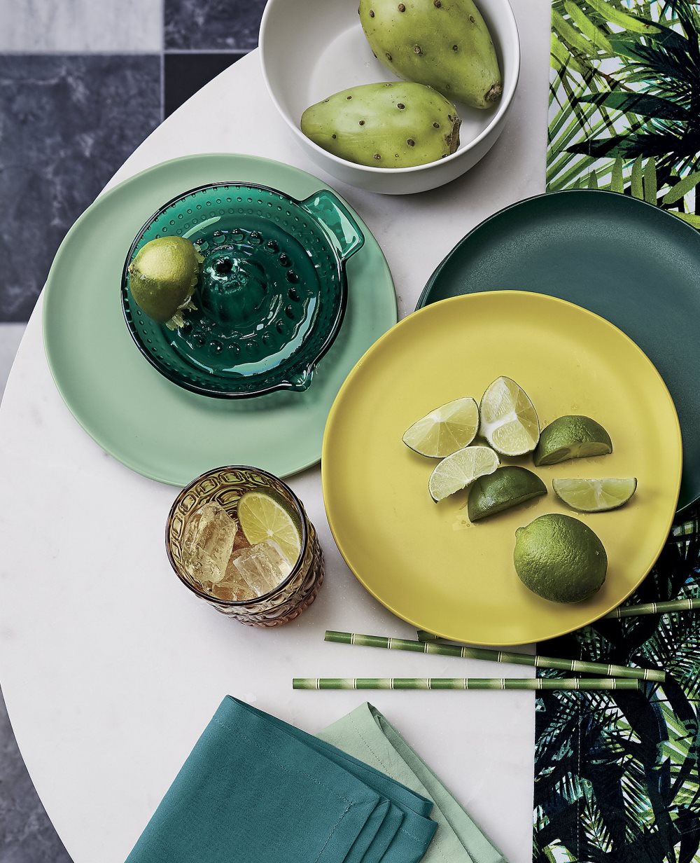 Tropical tabletop style from CB2