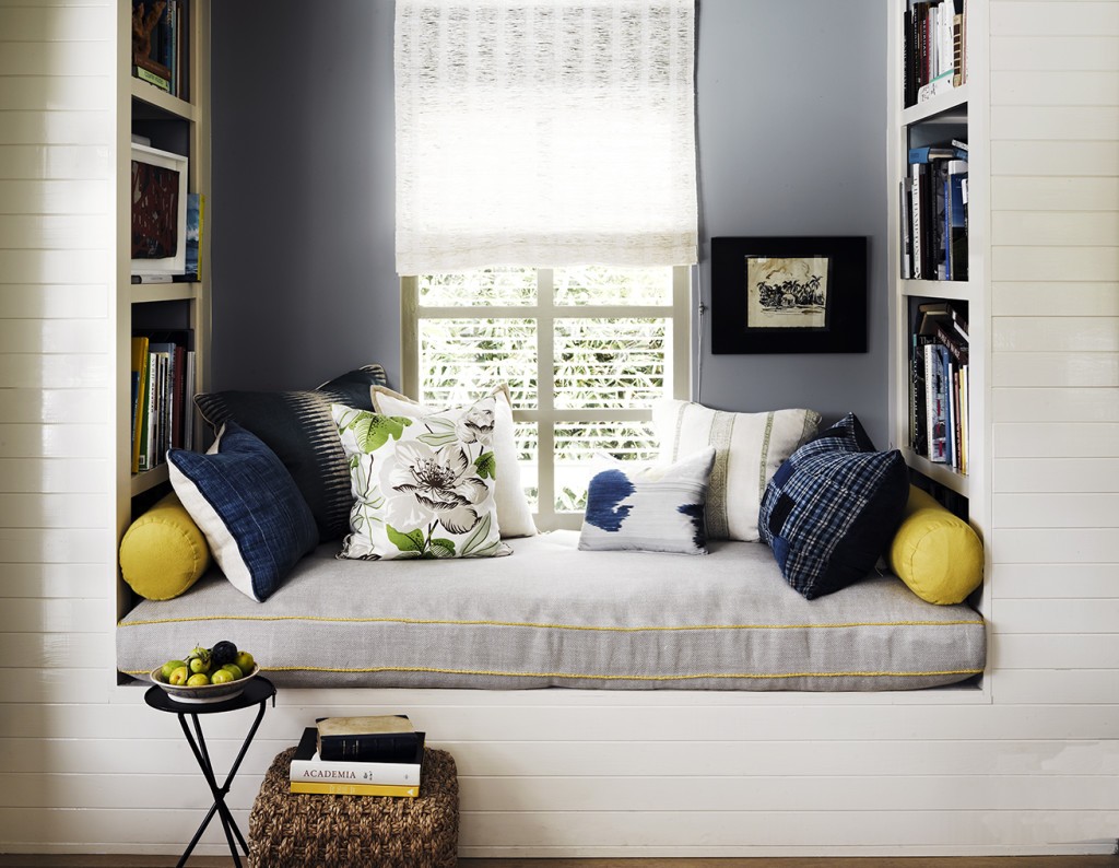 Turn the awkward next to the window into a lovely reading nook