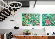 Wooden-decor-and-bright-wall-paintings-in-the-living-space-217x155
