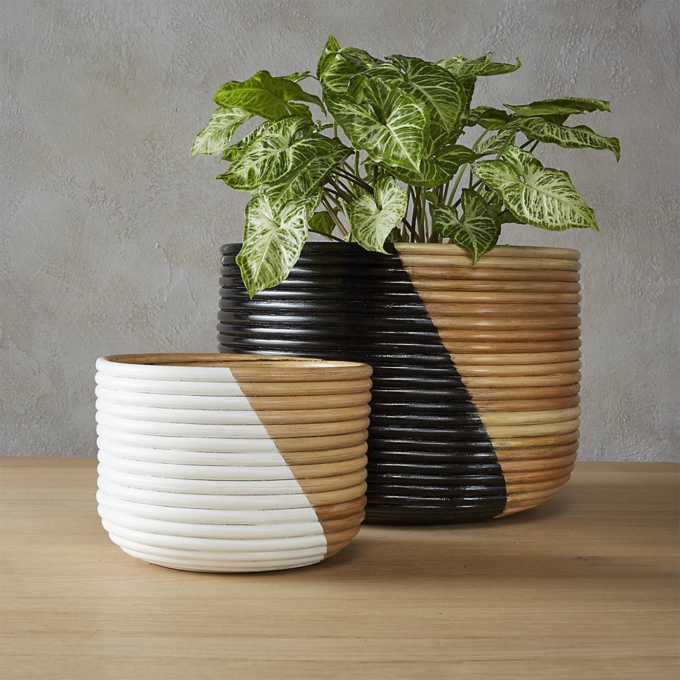 Basket planters from CB2