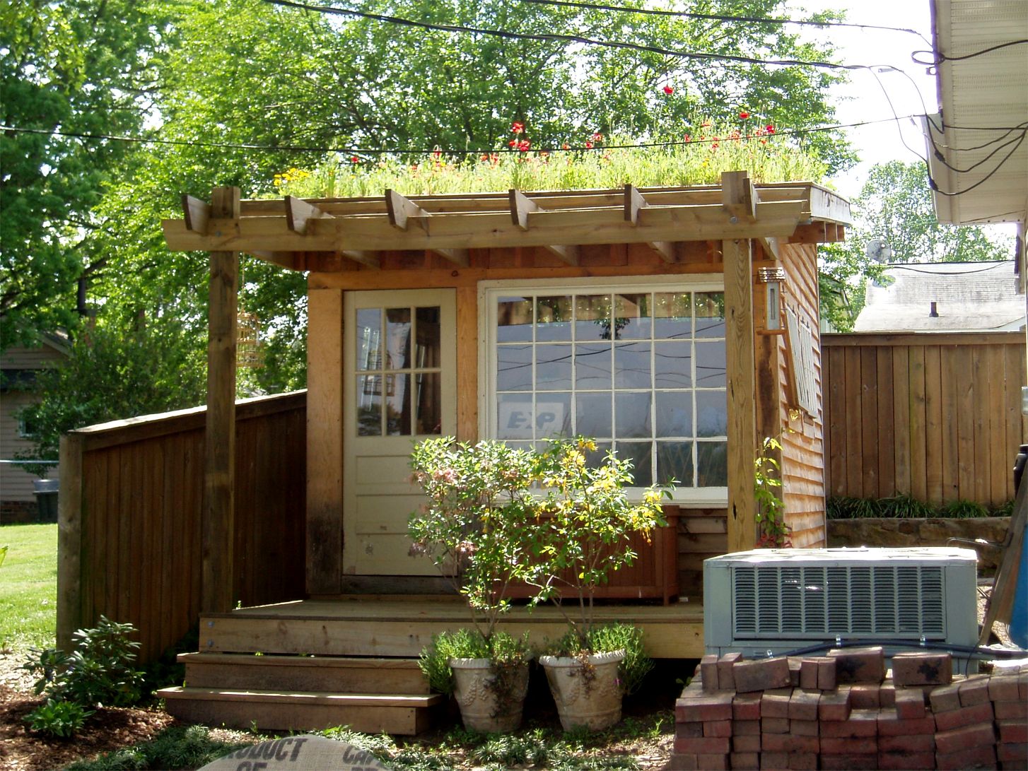 Beautiful-backyard-shed-with-a-wooden-exterior