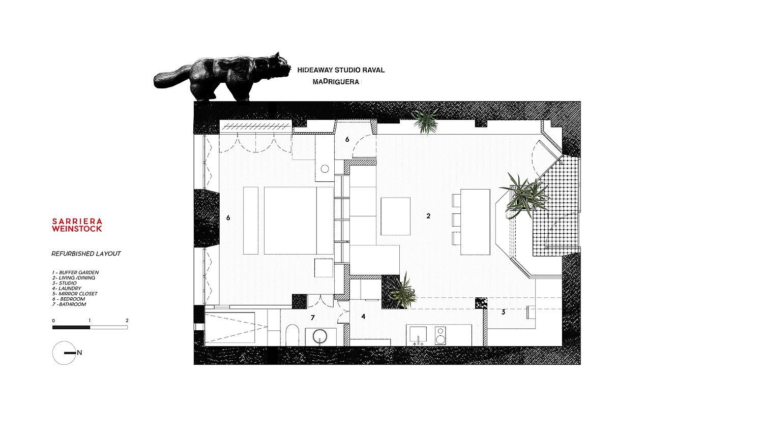 Floor plan of Raval Hideaway