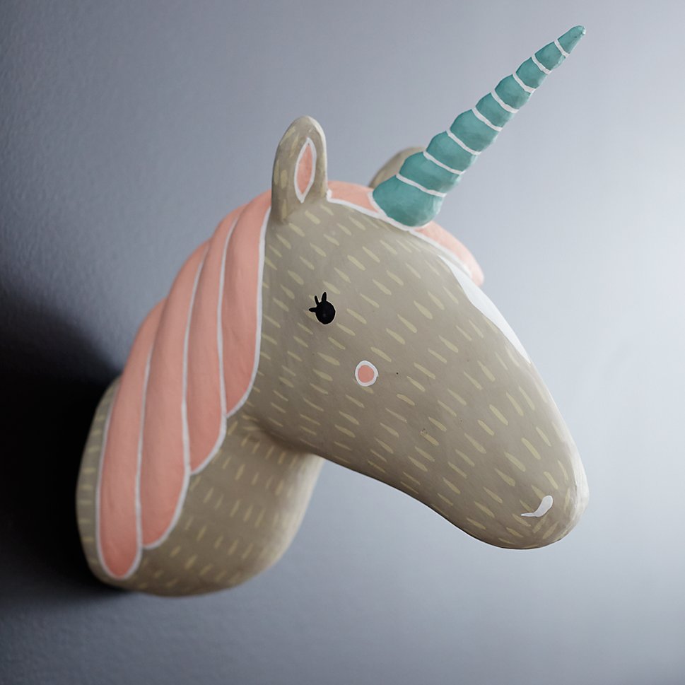 Hand-painted wall unicorn