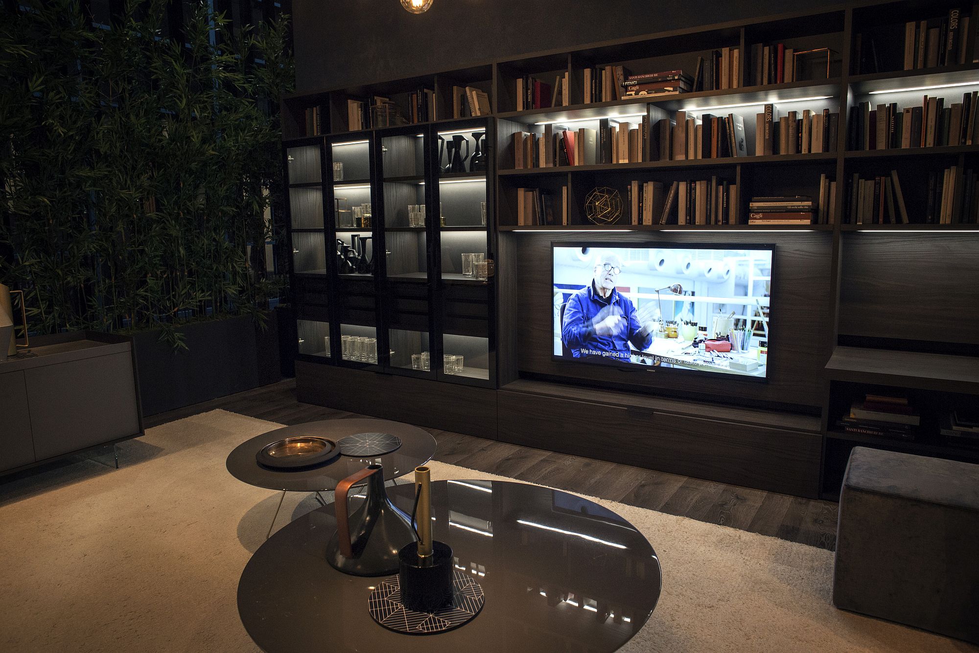Living-room-TV-unit-coupled-with-an-open-bookshelf