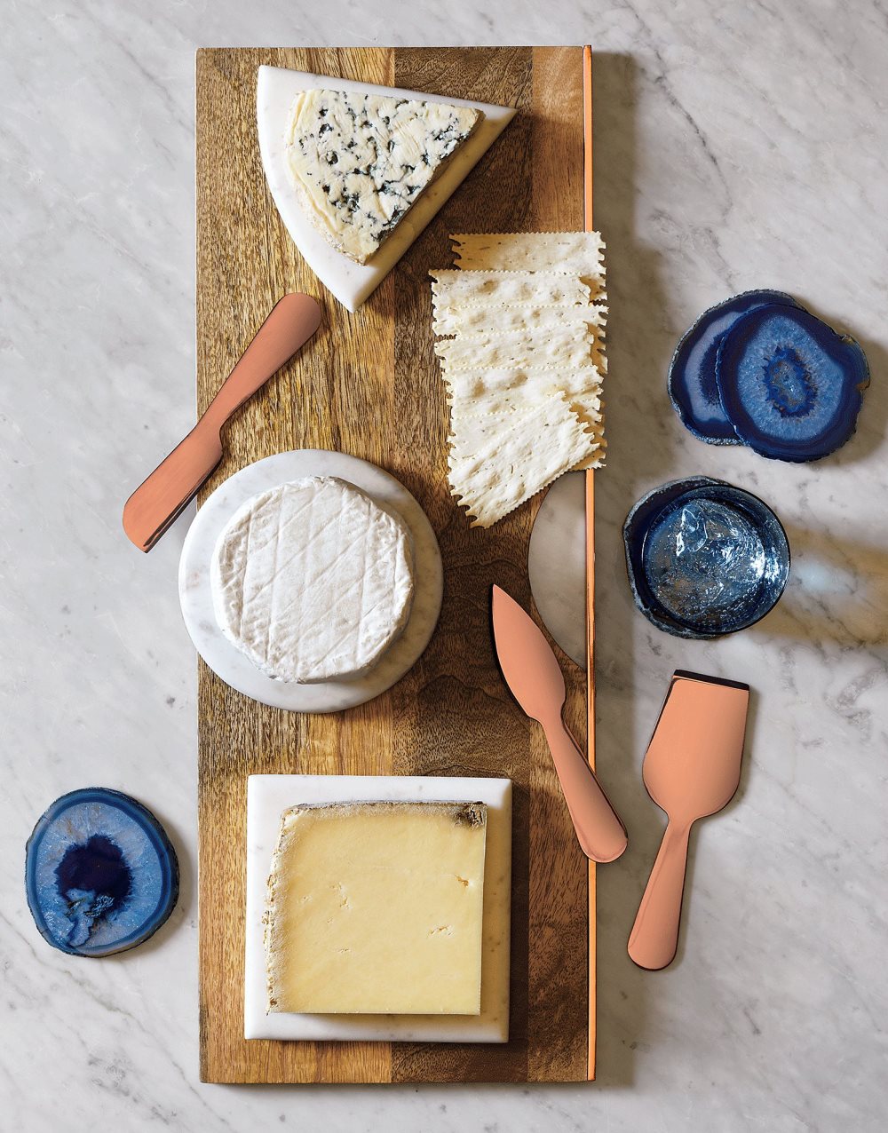 Marble cheese servers