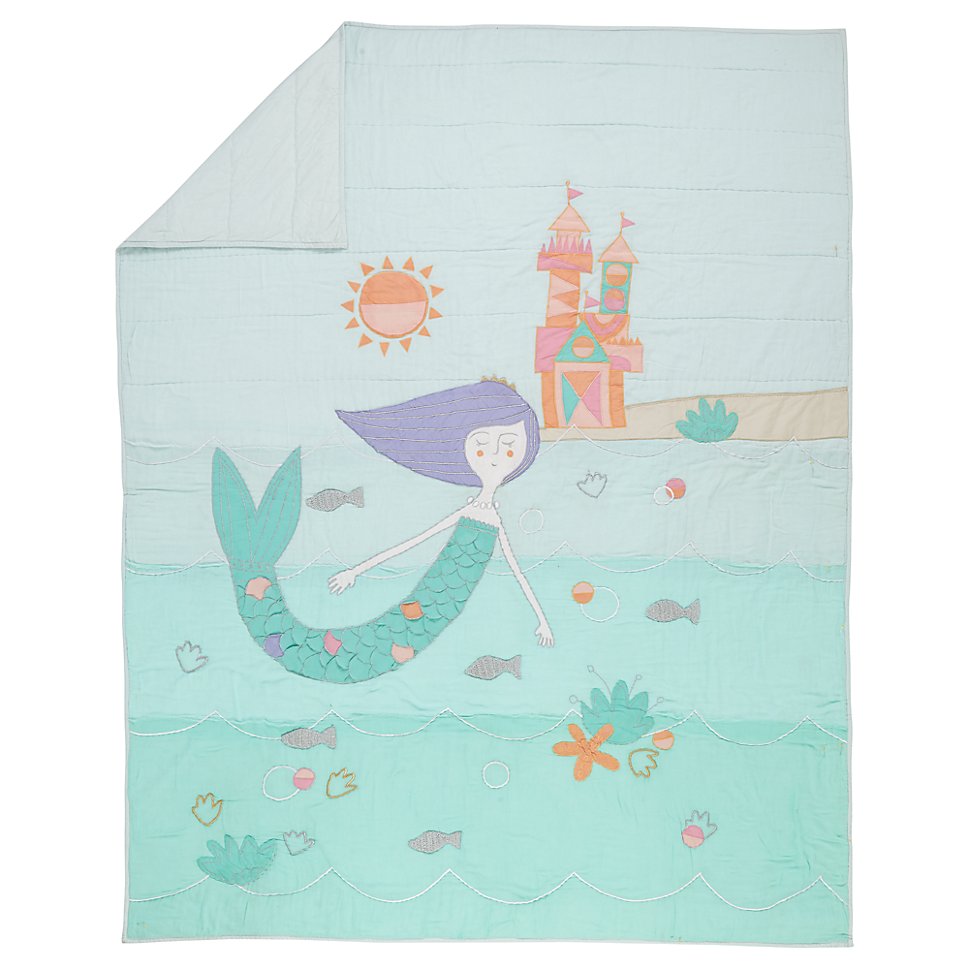 Mermaid quilt from The Land of Nod