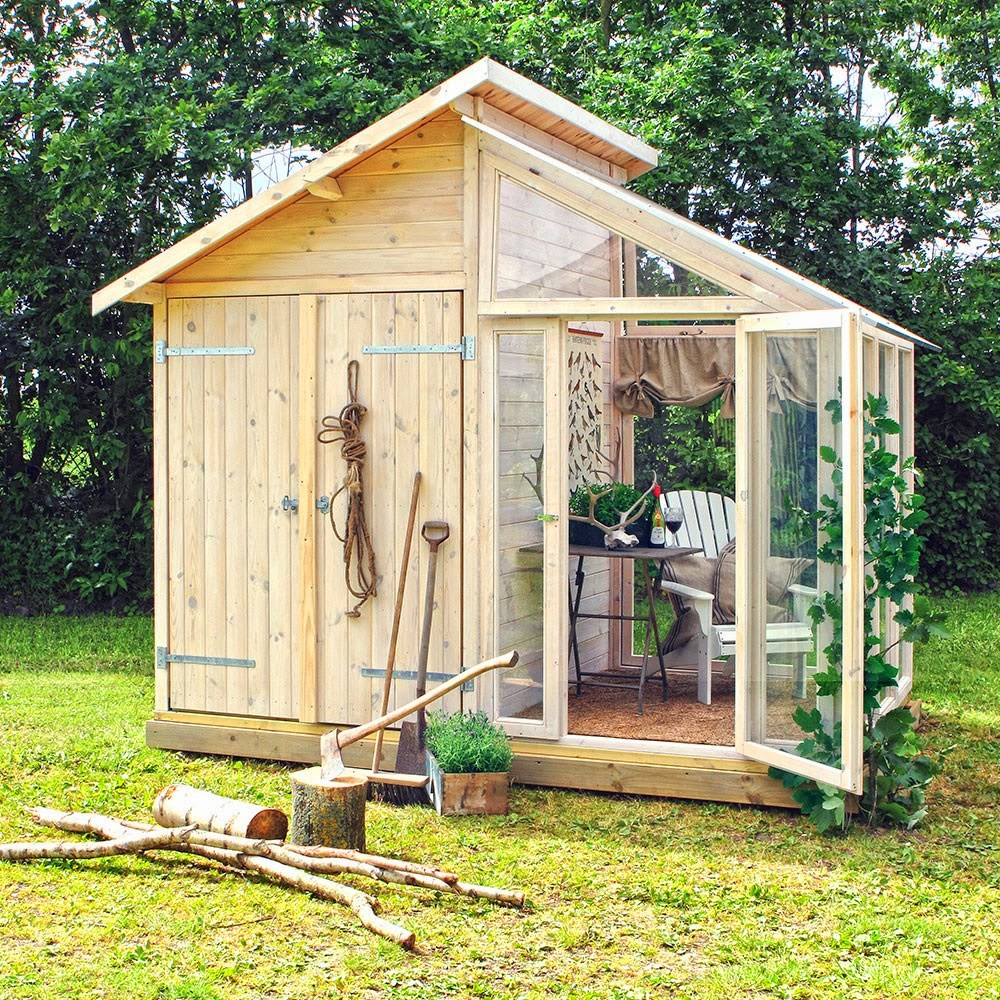 Open greenhouse shed with a traditional design