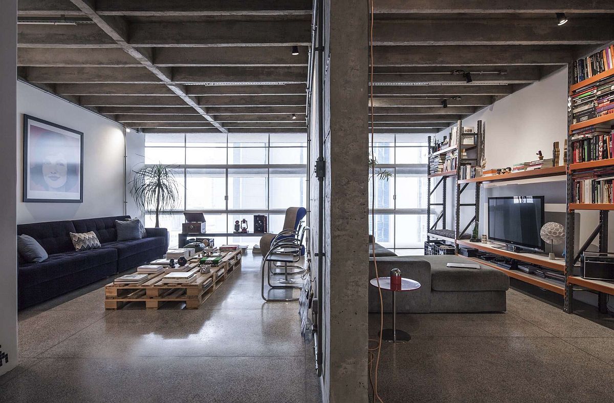 Revamped apartment on the 11th floor of the Copan Building, Brazil