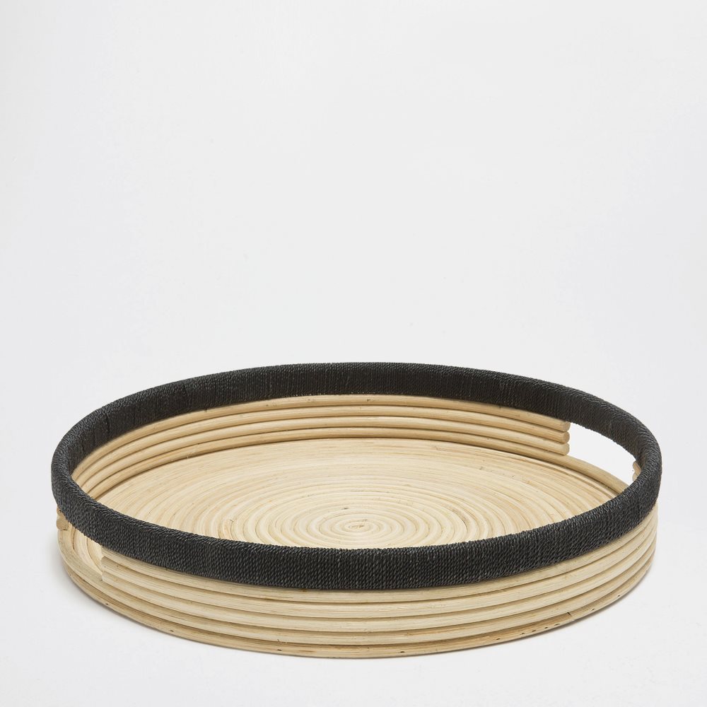 Round rattan tray from Zara Home