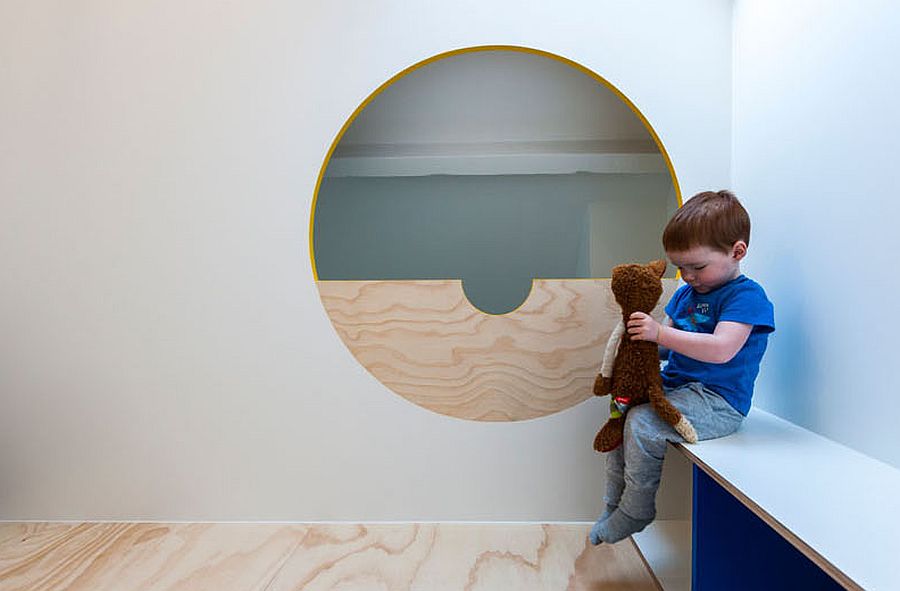 Spacious loft level playzone above the kids' beds