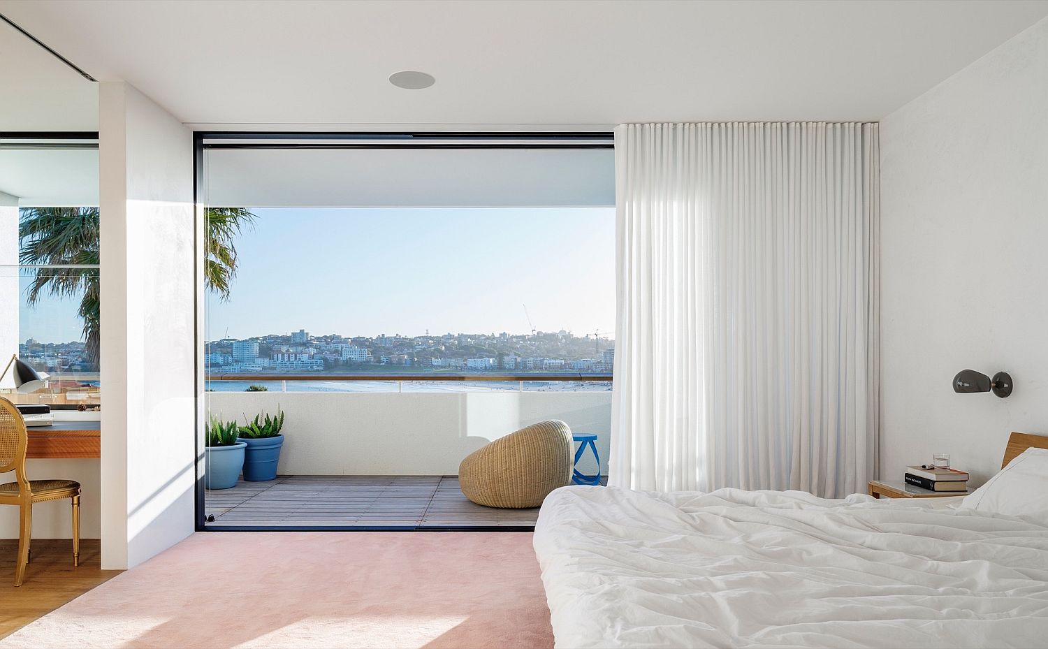 Top level bedroom of the beach house