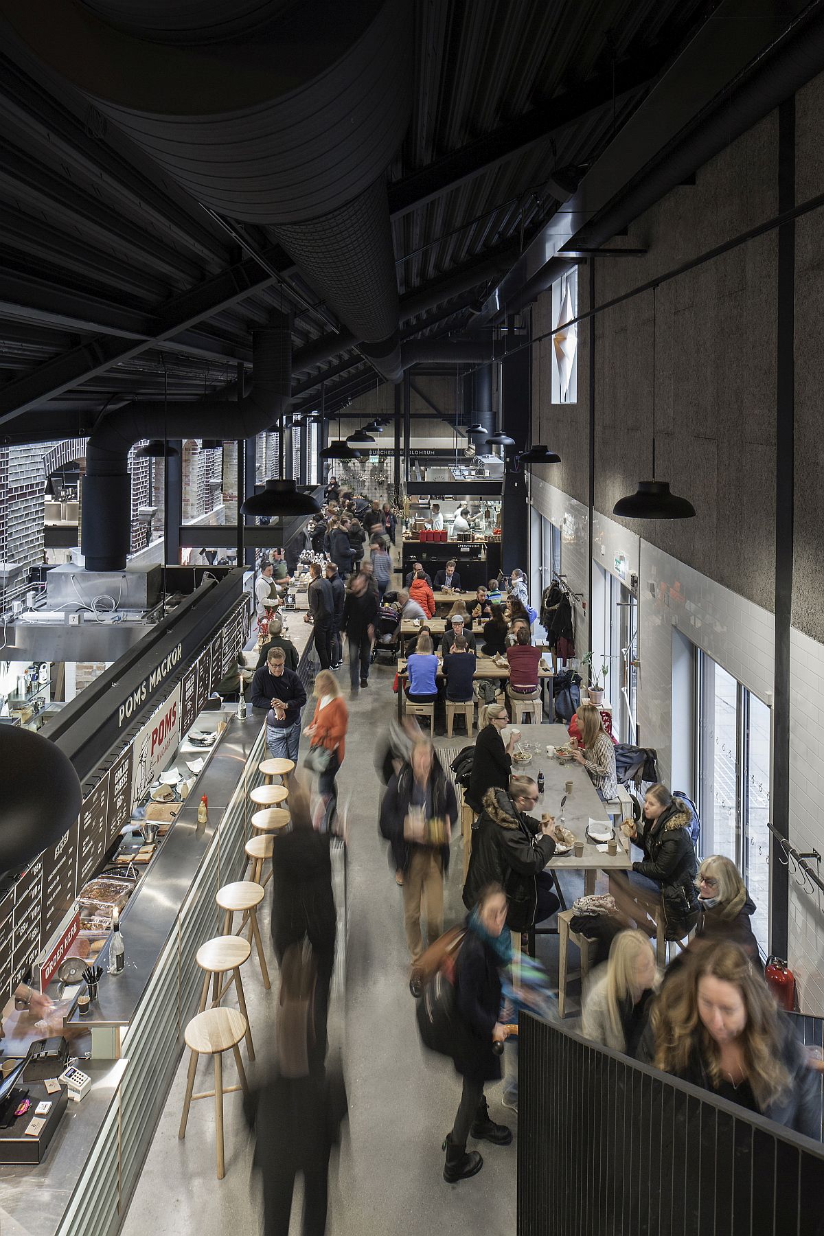 Twenty different vendors find space inside the market hall