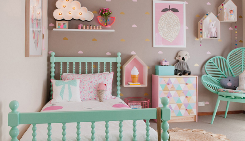 pastel kids bedroom