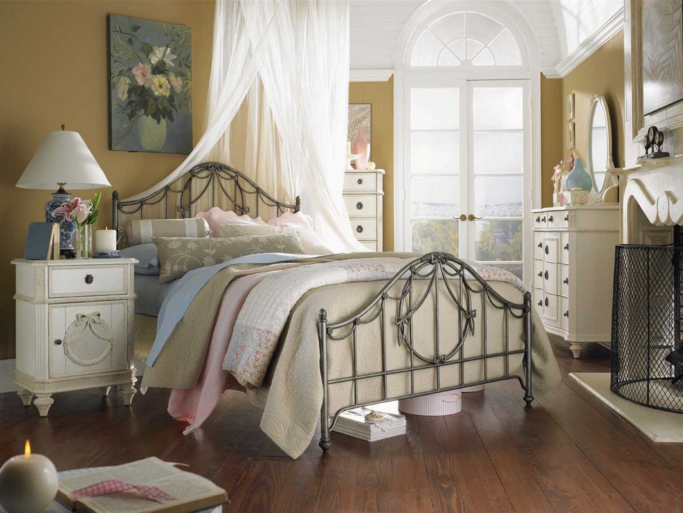 Vintage kids room with a dreamy canopy