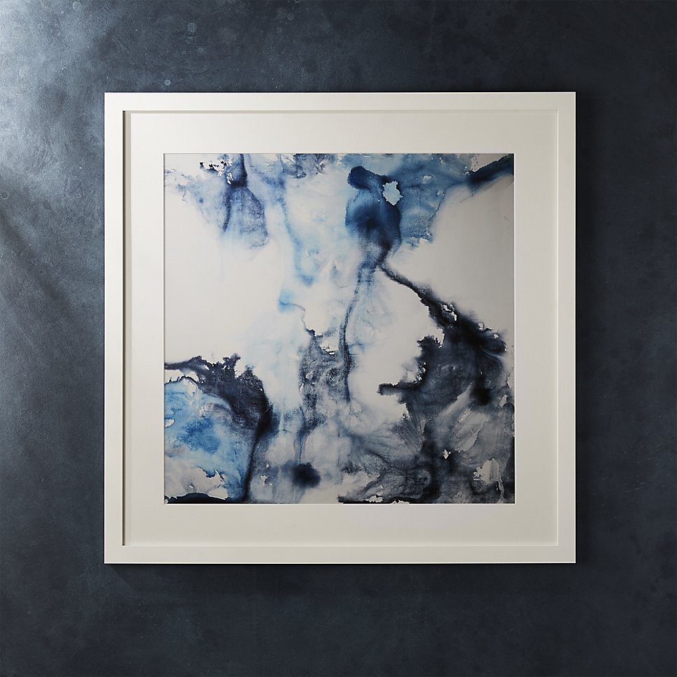 Watercolor art in shades of blue