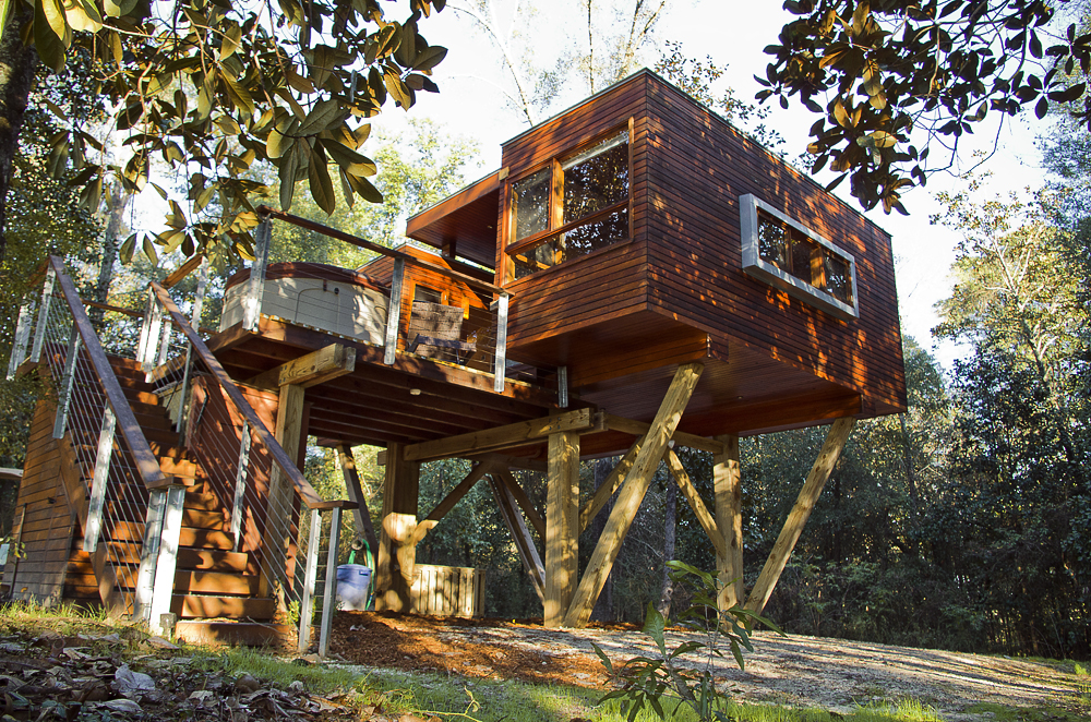 Wooden-treehouse-with-polished-look-and-dynamic-design