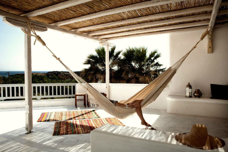 A-light-white-bohemian-hammock-