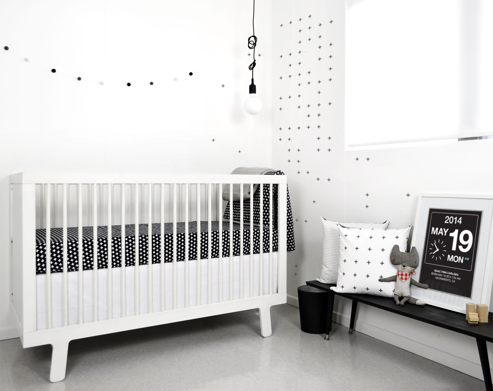 A minimalist nursery that is open and spacious