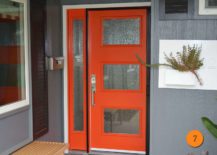 A-modern-red-door-brings-dynamic-to-a-cold-gray-exterior-217x155