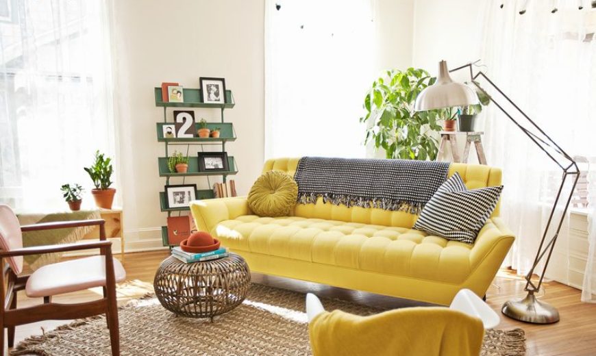 Yellow Sofa A Sunshine Piece For Your, Pale Yellow Leather Sofa