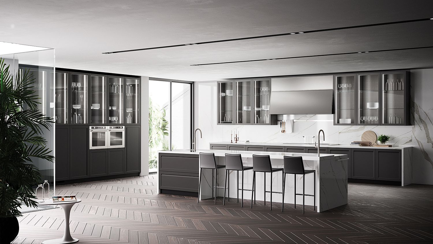 Classical-contemporary kitchen Carattere from Scavolini