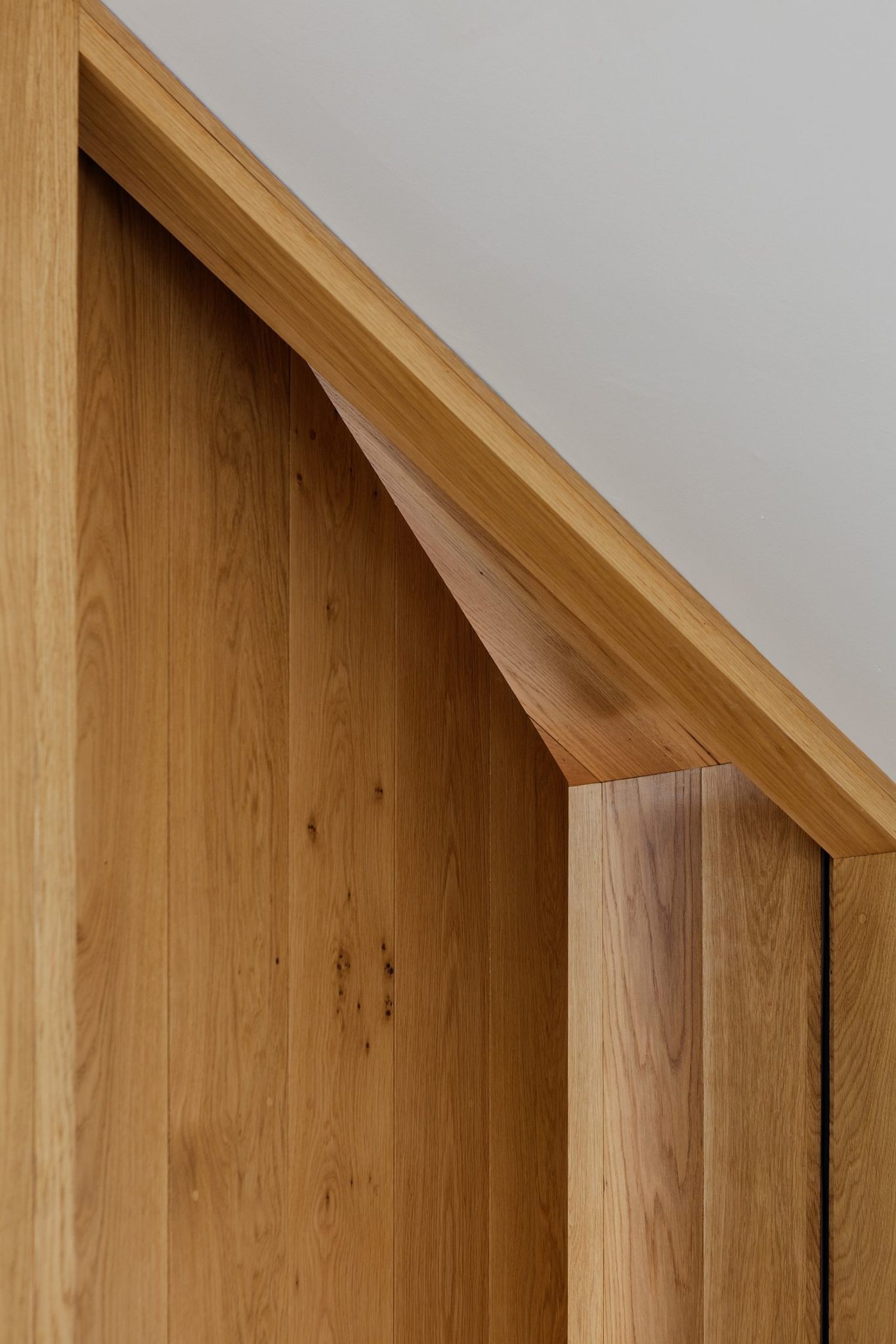 Closer look at the wood used for the contemporary extension