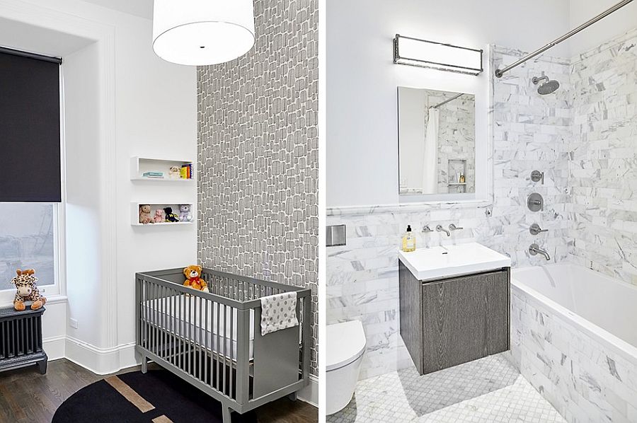 Contemporary-nursery-and-bathroom-in-shades-of-gray