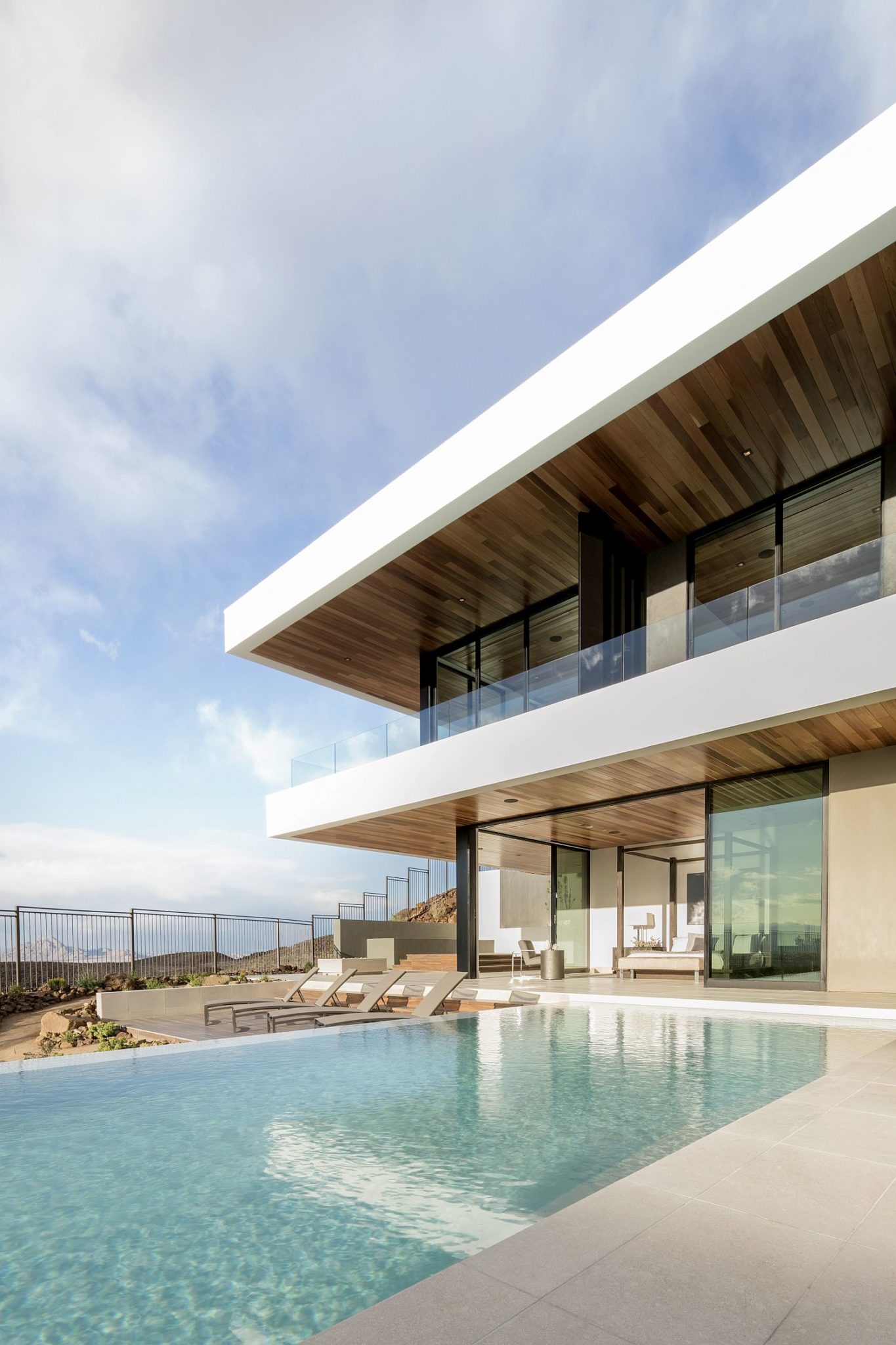 Expansive deck and pool area of Ascaya