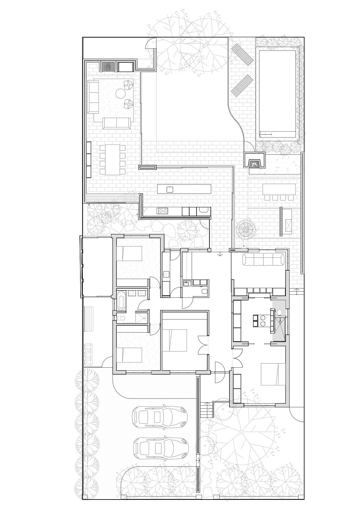 Floor plan of the extended Melbourne home