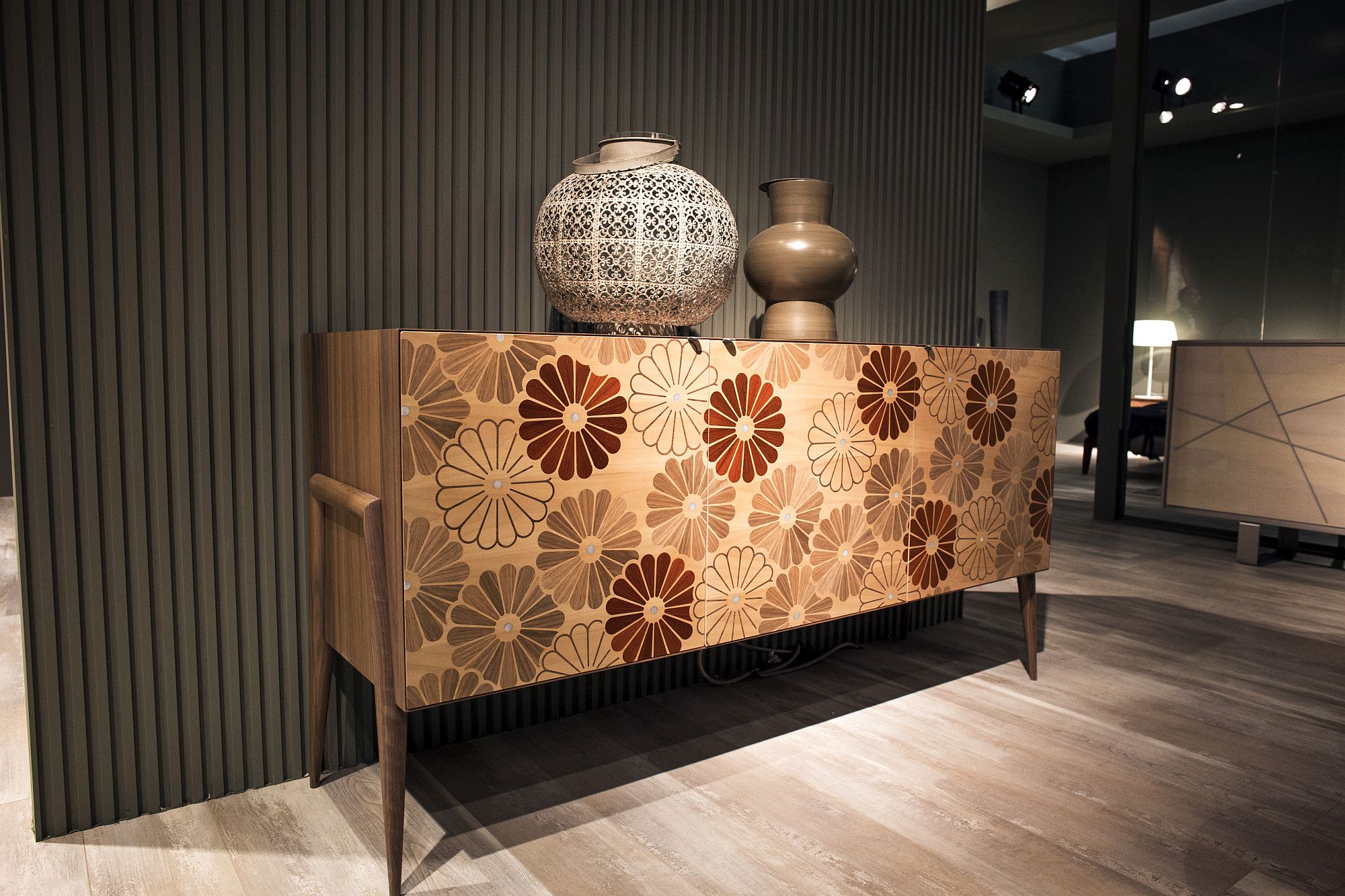 Flowery pattern for the modern sideboard