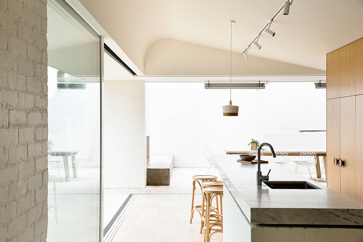 Light-filled kitchen and dining of the Maitland House