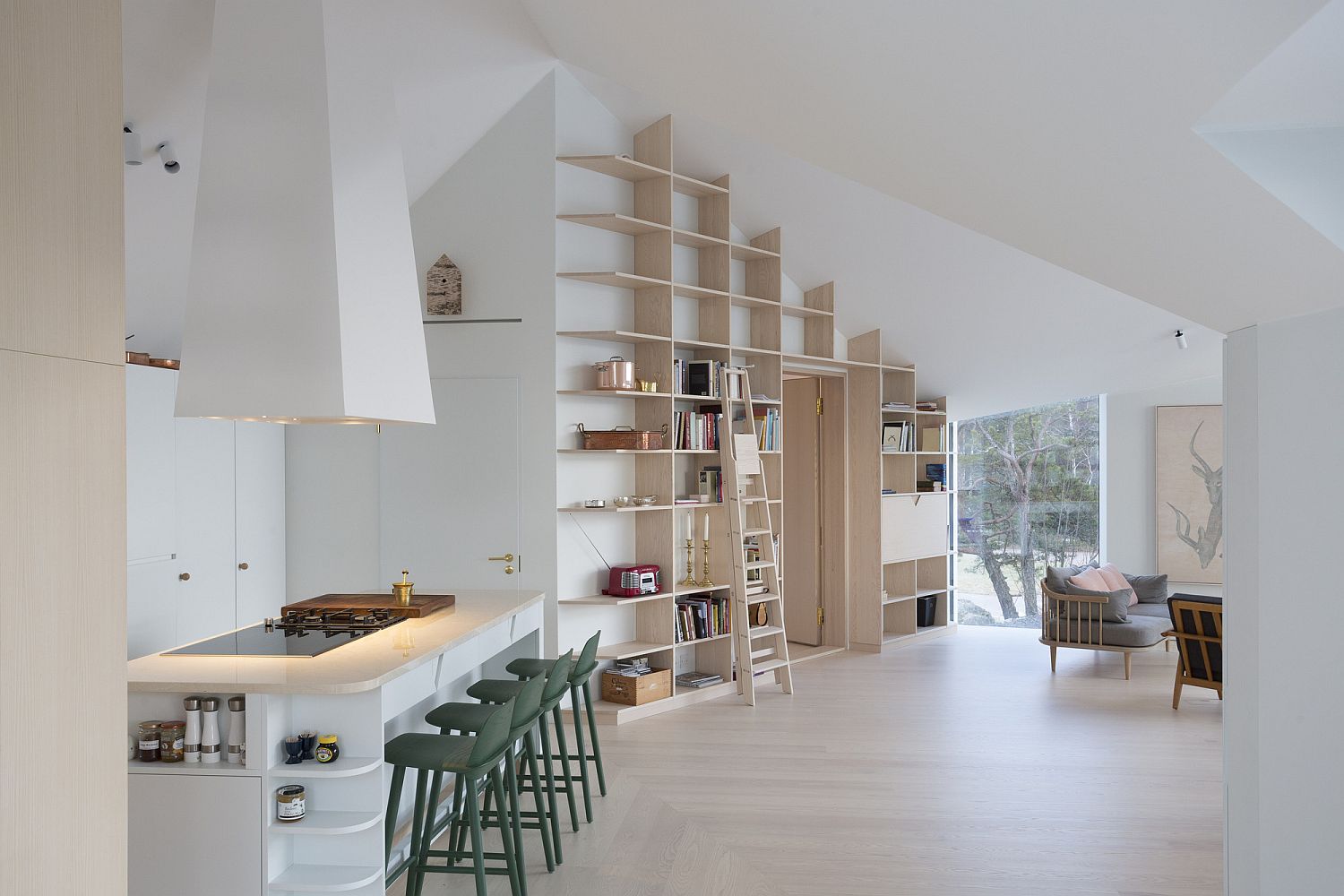 Modern-kitchen-in-white-with-minimal-Scandinavian-style