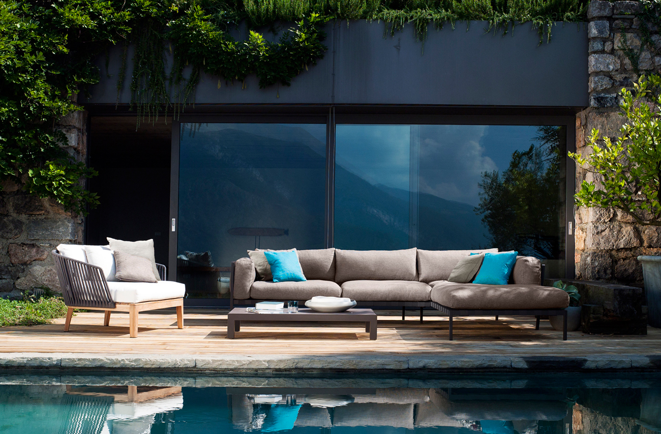 Mood Collection of Outdoor decor from Tribu for a relaxing poolside retreat