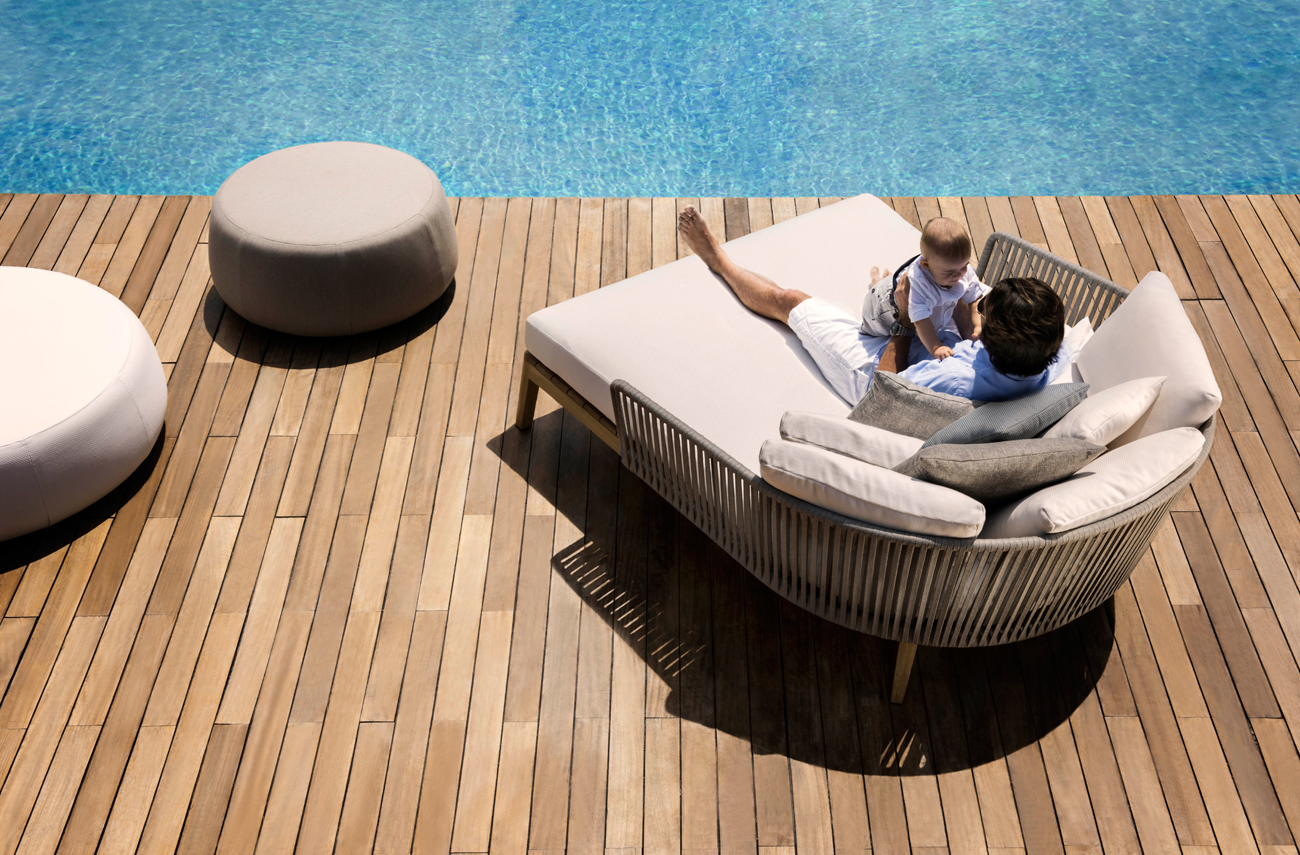 Mood Lounge bed on the pool deck