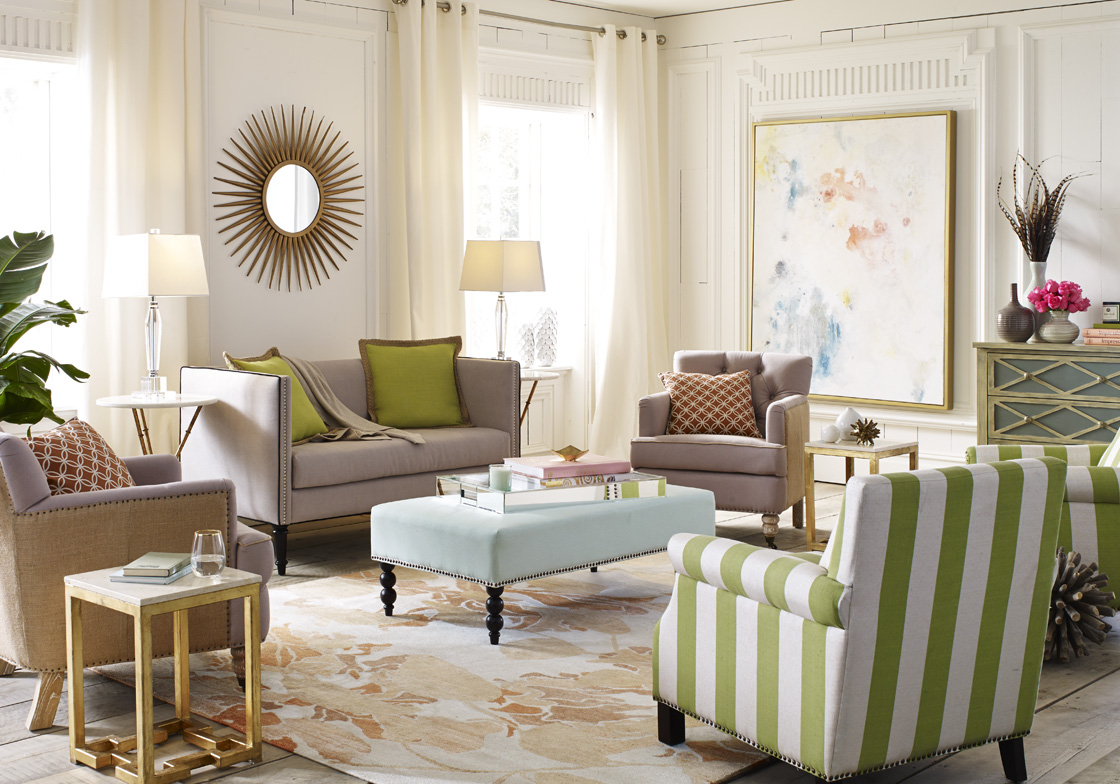 Radiant-bronze-sunburst-mirror-in-a-colorful-living-room-