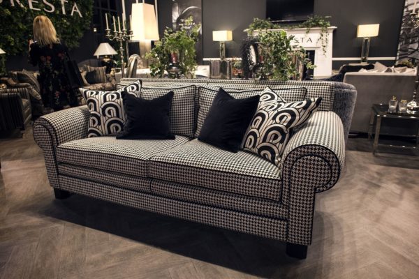 black and white striped sofa bed